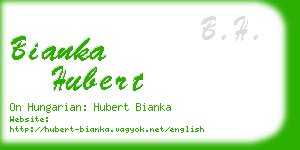 bianka hubert business card